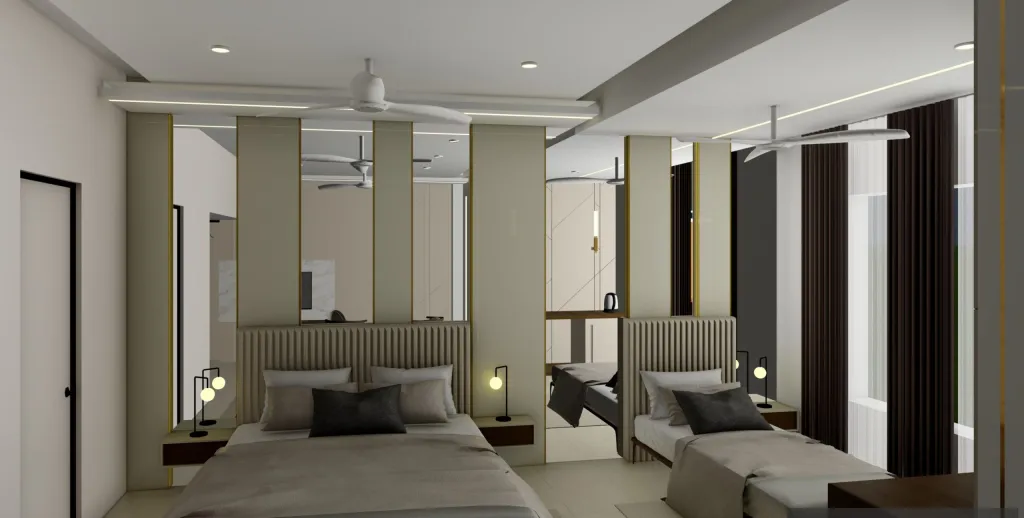 what room types are available in hotels near CMC Hospital Vellore?